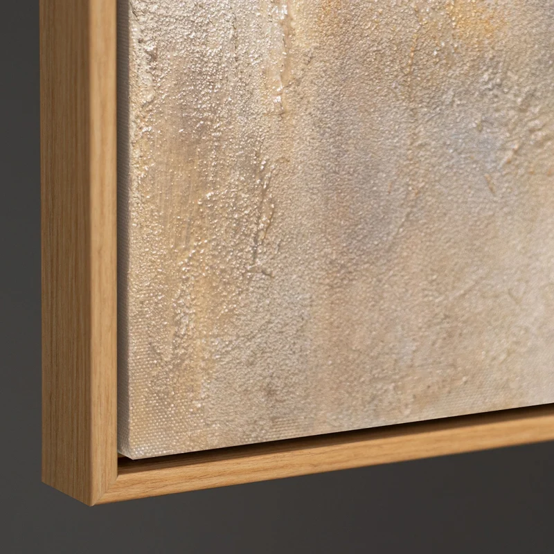 Handgemaltes Gemälde „Leuchten in den Wolken“ – Elegantes Acrylgemälde mit Goldakzenten