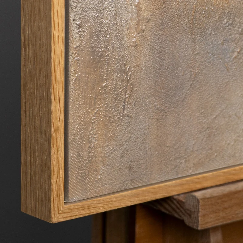 Handgemaltes Gemälde „Leuchten in den Wolken“ – Elegantes Acrylgemälde mit Goldakzenten