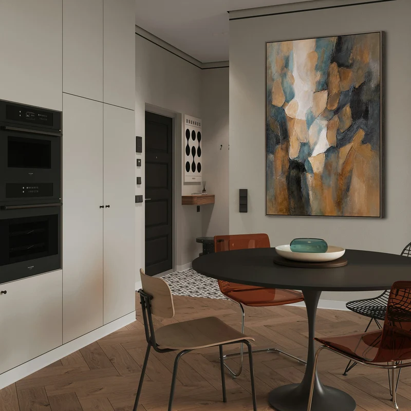 Handgemaltes Leinwandbild „Palette des Abends“ – Moderne Kunst fürs Wohnzimmer