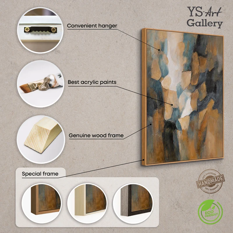 Handgemaltes Leinwandbild „Palette des Abends“ – Moderne Kunst fürs Wohnzimmer