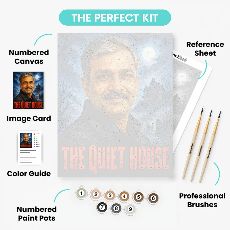 Haunted Hill Movie Poster - Custom Paint by Numbers Kit