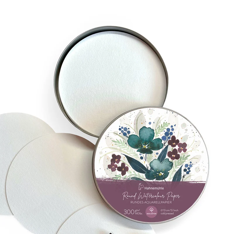 Hahnemuhle - Expression Round Watercolour Tin Set 300gsm Paper 13cm