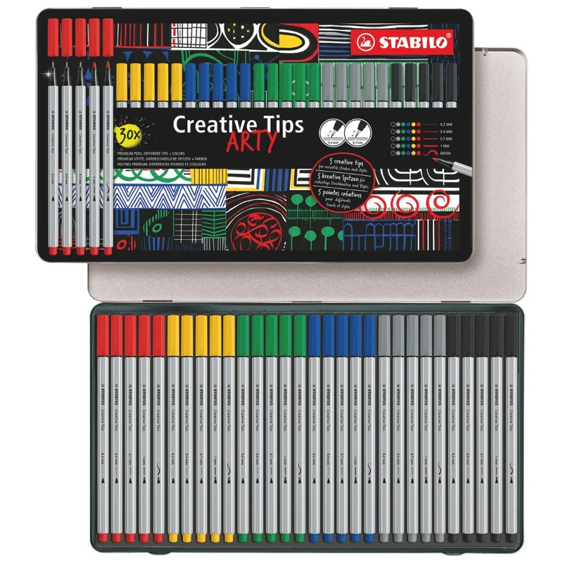 Stabilo - Creative Tips Arty - Classic Colours - Tin of 30