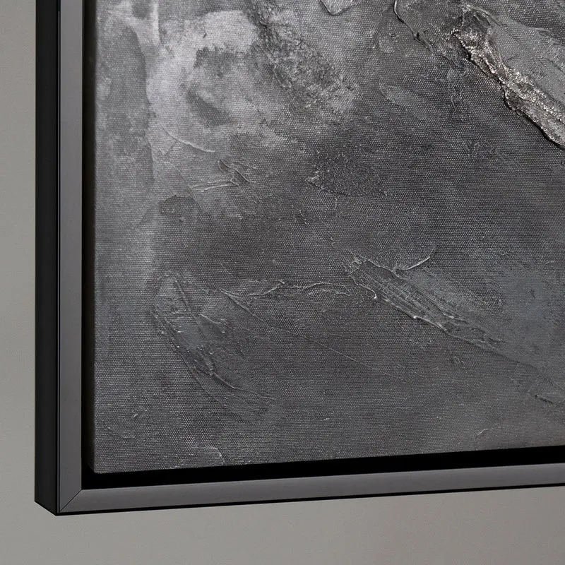 Handgemaltes Acrylbild mit Rahmen „Erinnerung der Felsen“ – Moderne Wandkunst auf Leinwand
