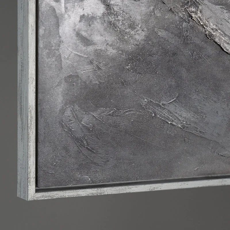 Handgemaltes Acrylbild mit Rahmen „Erinnerung der Felsen“ – Moderne Wandkunst auf Leinwand