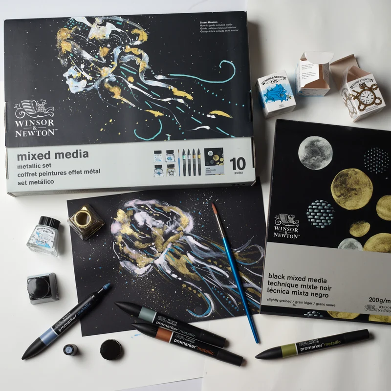 Winsor & Newton - Mixed Media Ink Set - Metallic