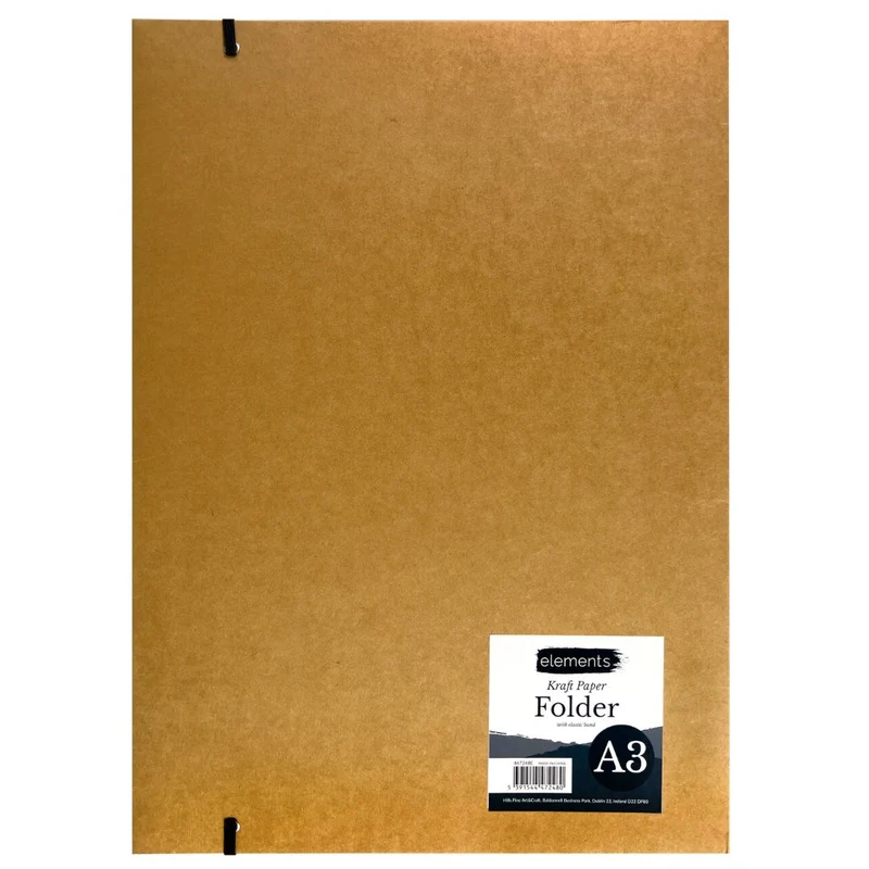 Elements Kraft Card Manila Folder with Elastic Band A3