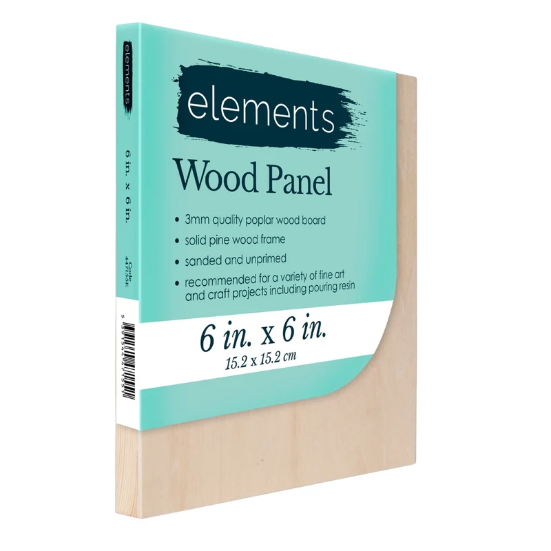 Elements Wooden Painting Panel Board - 6x6" - 15x15cm