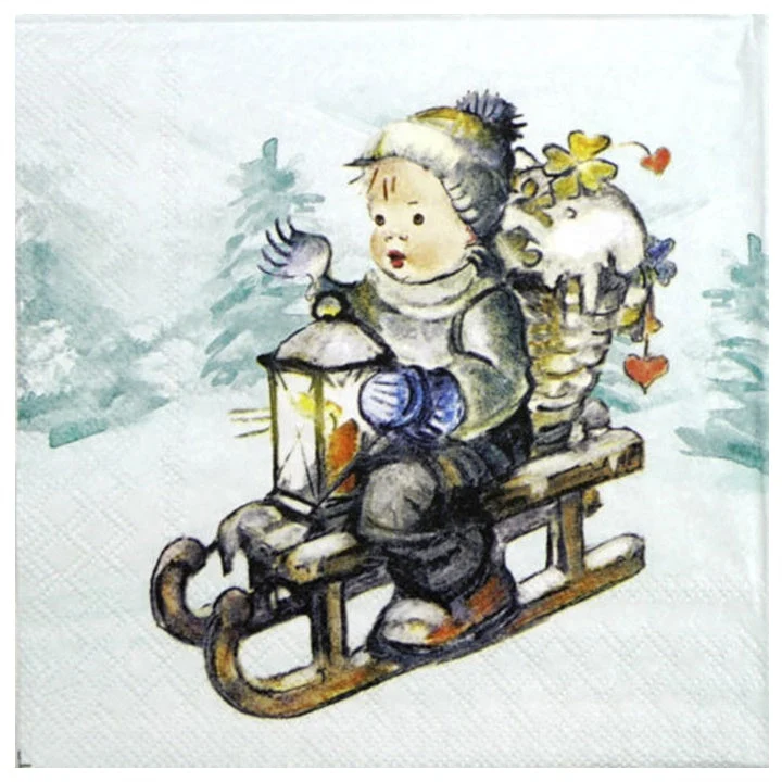 Ride into Christmas Decoupage Napkins, 1 pc