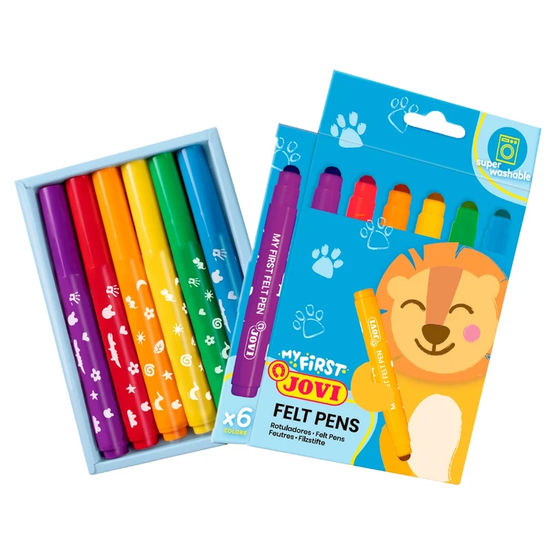 Jovi - My frist Felt Tip Marker Pens - 6x assorted colours