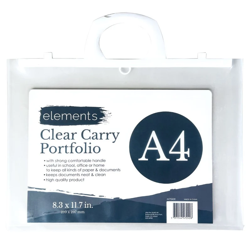Elements Clear Carry Portfolio Project Bag A4