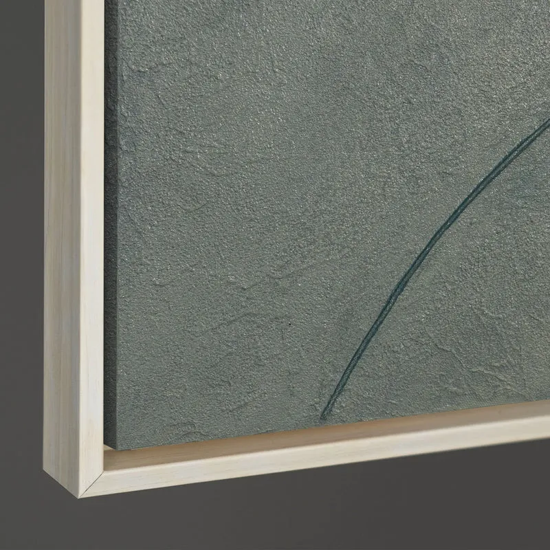 Abstraktes Acrylbild mit Rahmen „Ewige Linie“ – Moderne Wanddeko in Naturfarben