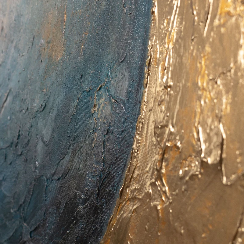 Abstraktes Gemälde auf Leinwand „Wärme des Universums“ – Moderne Wanddekoration