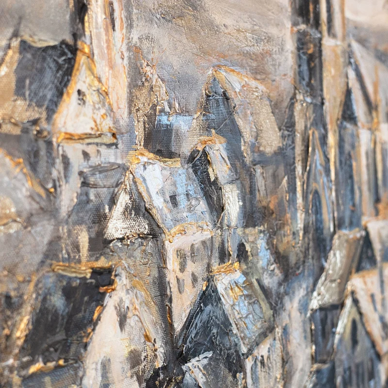 Gemälde auf Leinwand "Antike Kathedrale" Acryl Malerei modern