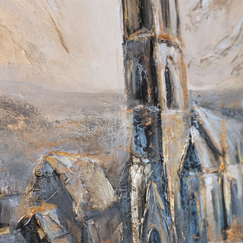Gemälde auf Leinwand "Antike Kathedrale" Acryl Malerei modern