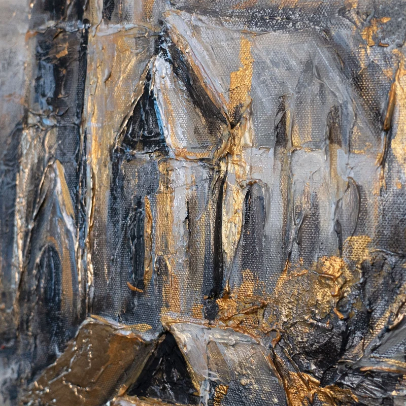 Gemälde auf Leinwand "Antike Kathedrale" Acryl Malerei modern