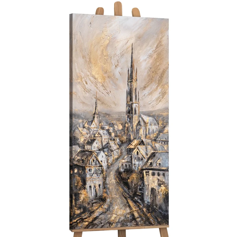 Gemälde auf Leinwand "Antike Kathedrale" Acryl Malerei modern