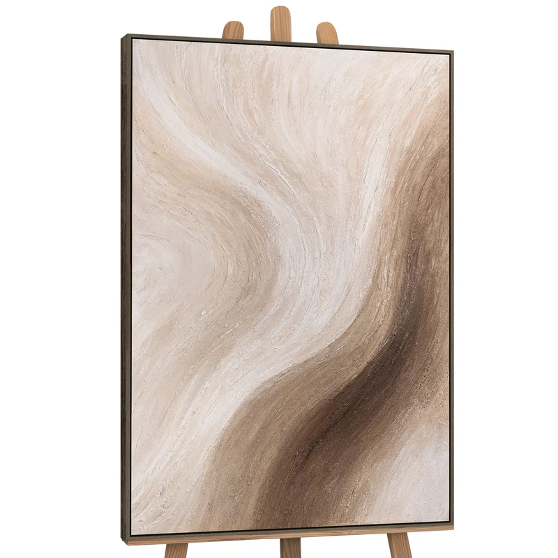 Moderne Acrylmalerei auf Leinwand „Wüstes Flüstern“ – Abstrakte Kunst für Wohnzimmer