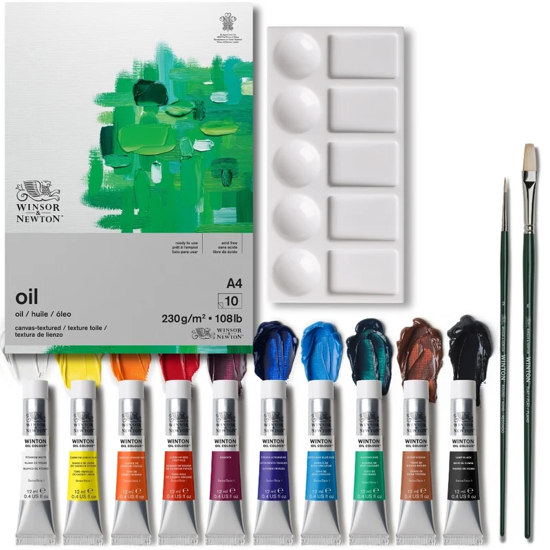 Winsor & Newton - Winton Oil Paint 14 Peice Set 10x12ml tubes