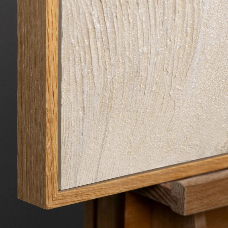 Acrylmalerei mit Rahmen „Spuren der Zeit“ – Gemälde als Wanddeko für Wohnzimmer