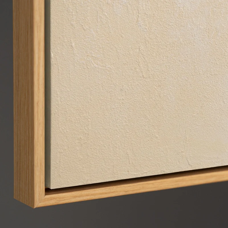 Strukturierte Acrylmalerei mit Rahmen „Verflechtung“ – Abstrakte Kunst fürs Wohnzimmer