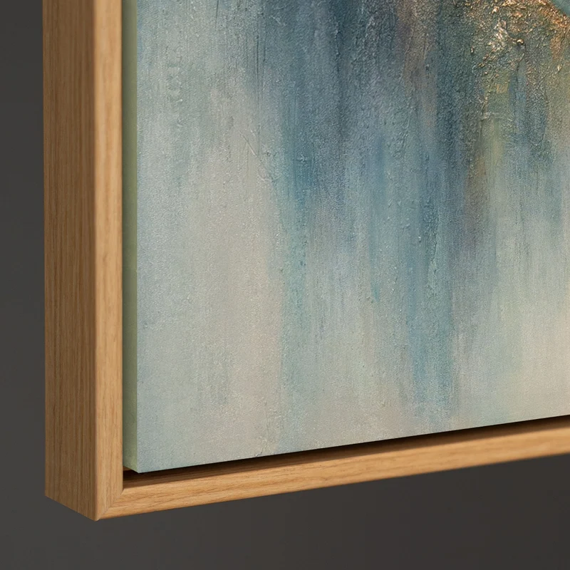 Handgemaltes Acrylbild auf Leinwand „Morgendämmerung in den Wolken“ – Moderne Wandkunst
