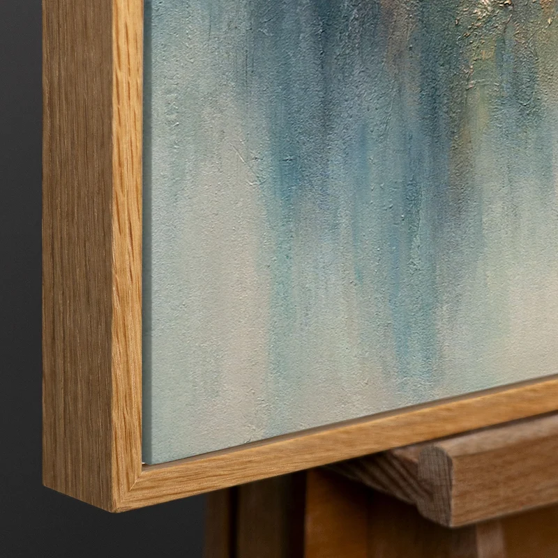 Handgemaltes Acrylbild auf Leinwand „Morgendämmerung in den Wolken“ – Moderne Wandkunst