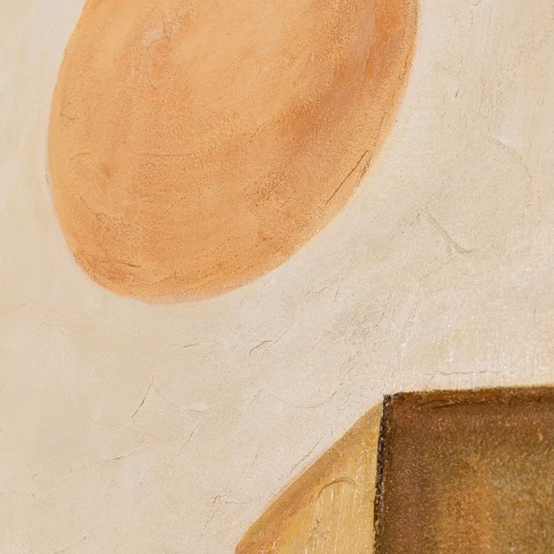 Handgemaltes Leinwandbild „Aufstieg“ – Abstrakte Kunst mit Struktur und Sonne
