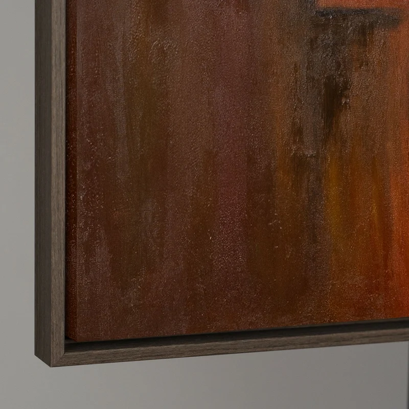 Handgemaltes Leinwandbild „Aufstieg“ – Abstrakte Kunst mit Struktur und Sonne