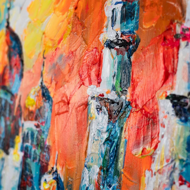 Abstrakte Wandbilder auf Leinwand – Moderne Acrylbild "Harmonie" 115x50cm