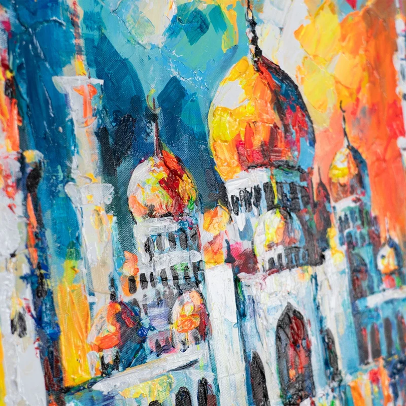 Abstrakte Wandbilder auf Leinwand – Moderne Acrylbild "Harmonie" 115x50cm