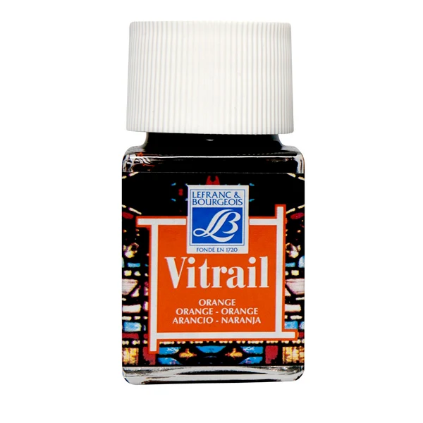 Lefranc & Bourgeois - Vitrail Glass & Tile Paint - 50ml Orange
