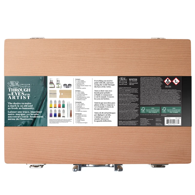 Winsor and Newton - Winton Oil Colour - Wooden Box 8x37ml