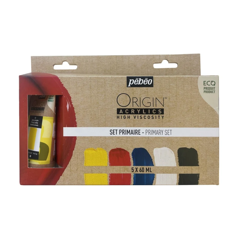 Pebeo - Origin Acrylics Set 5x60ml Primary Colours
