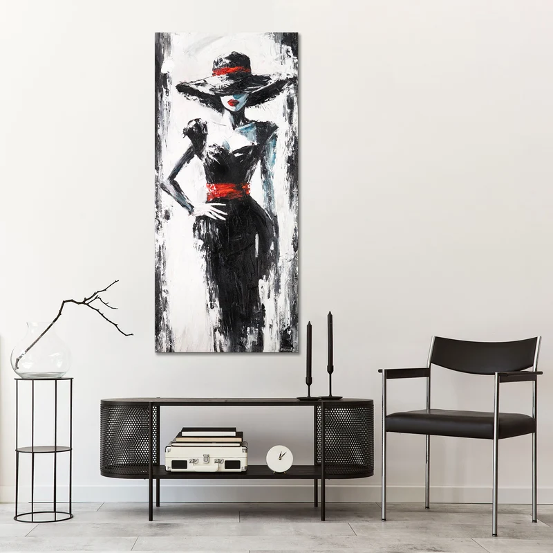 Acrylgemälde handgemalt 115x50cm "Mysteriöser Fremder"