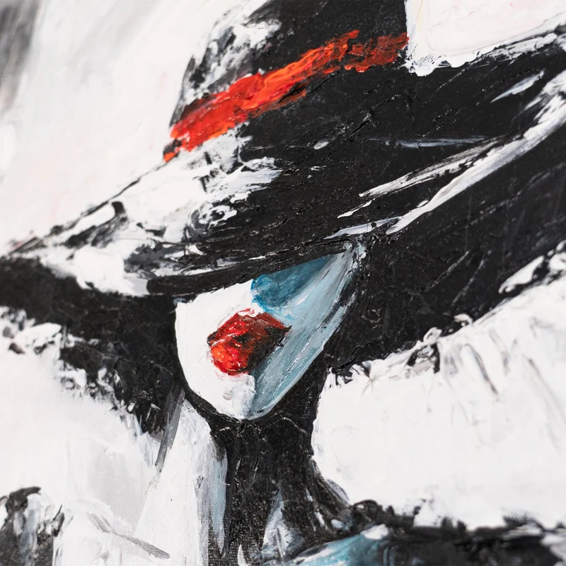 Acrylgemälde handgemalt 115x50cm "Mysteriöser Fremder"