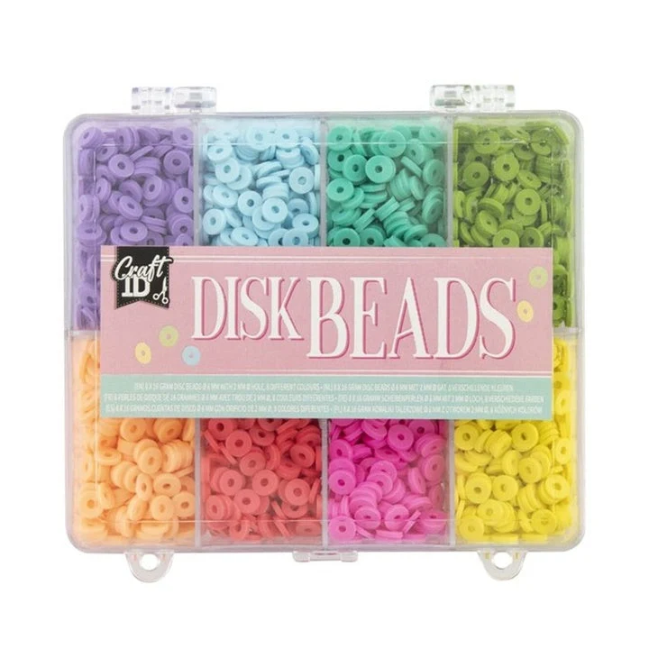Flat Beads 6 mm, 8 Colors