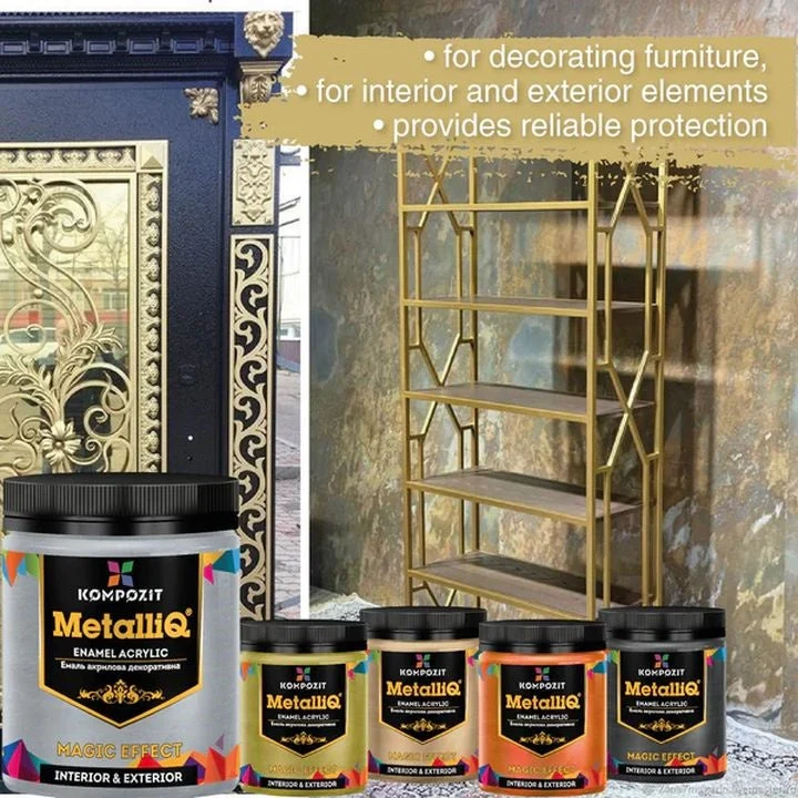 Acrylic Paint with Metallic Effect 500 g