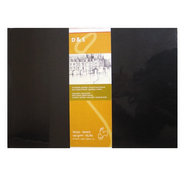 Hahnemuhle - D&S Sketch Book - A5 140gsm - Black - Landscape