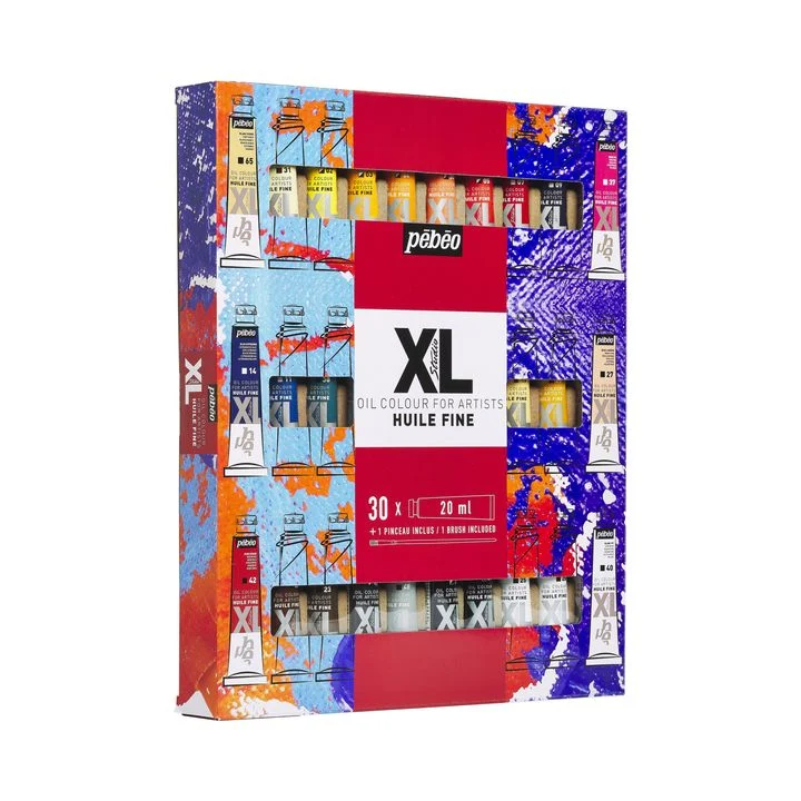Pebeo Set of Oil Paints STUDIO XL 30x20 ml + 1 Brush