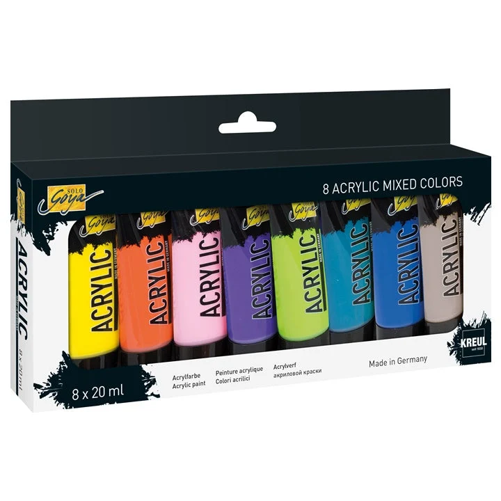 Painting Starter Set — Canvas, Acrylic Paints, Brushes, and Easel