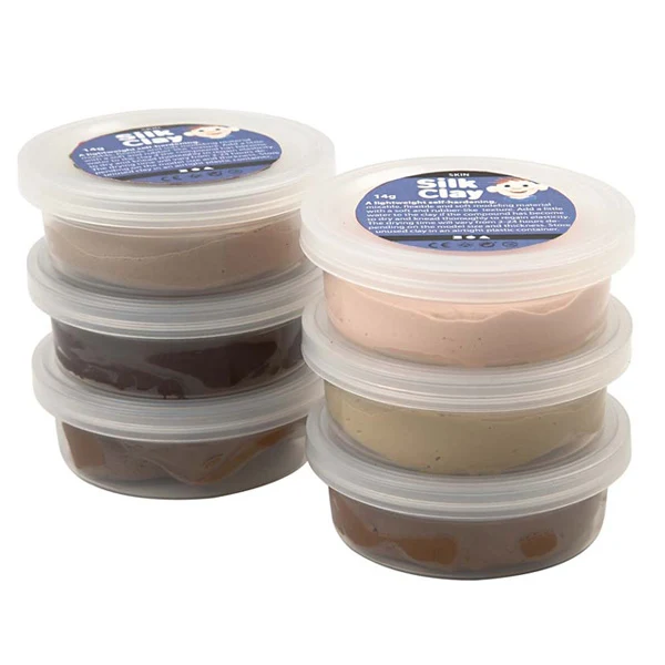 Create Craft - Silk Clay - Assortment -skin colour -6x14 g