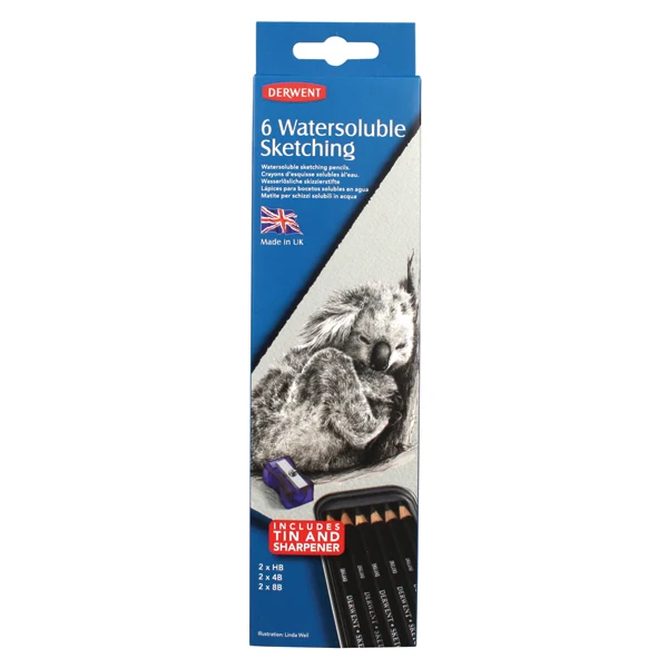 Derwent - Watersoluble Sketching Pencil - 6 Tin