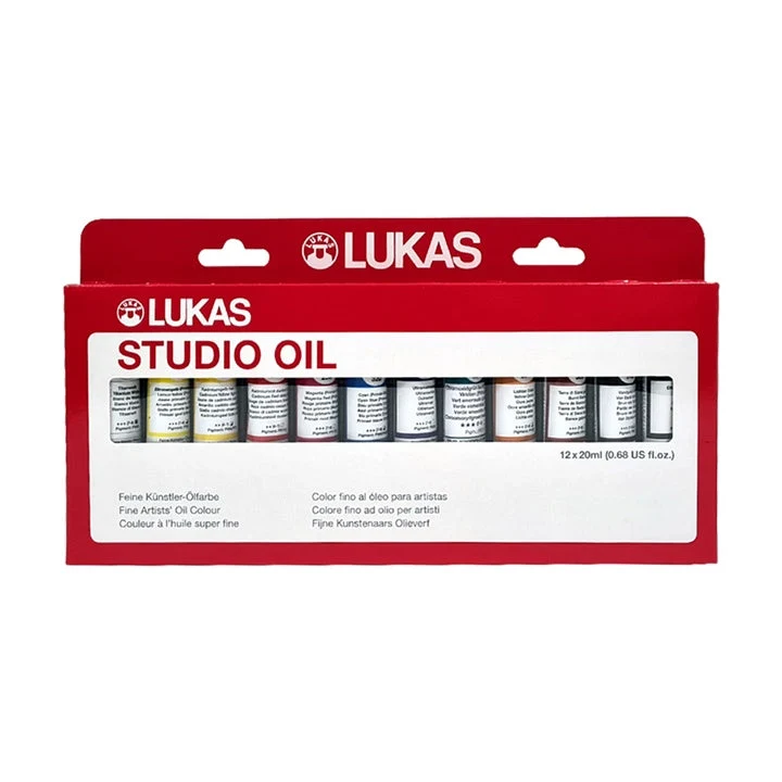 LUKAS Studio Oil Paint Set, 12×20 ml