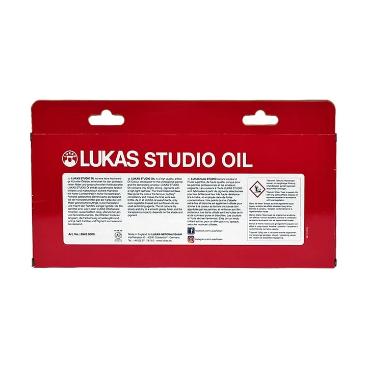 LUKAS Studio Oil Paint Set, 12×20 ml