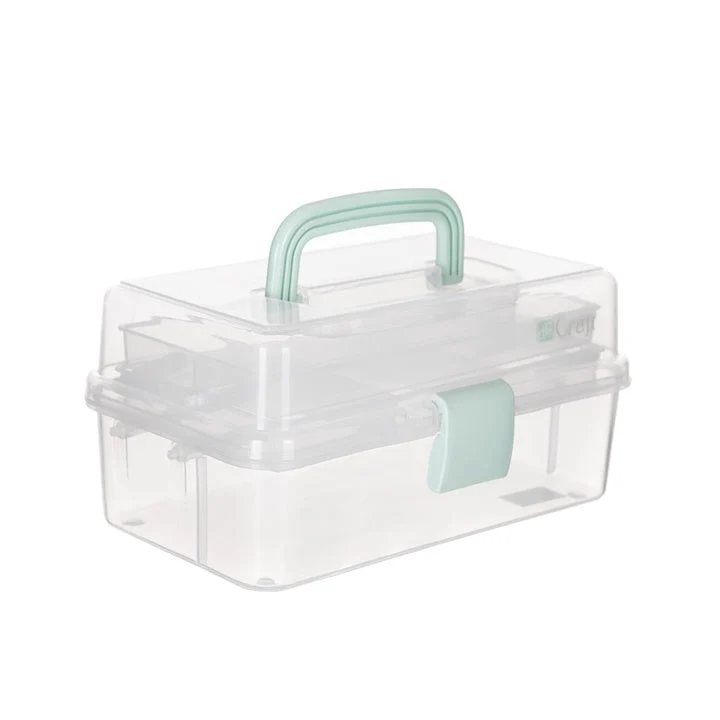 Plastic Storage Box with Lid, 27 x 17.5 x 14 cm