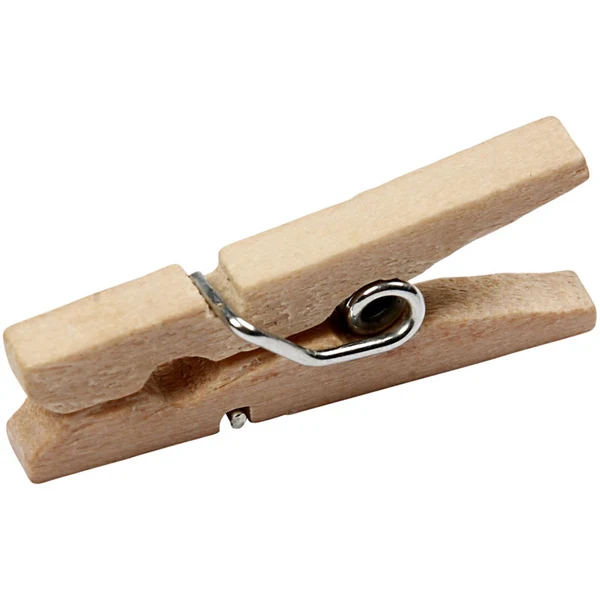 Create Craft - Mini Clothes Pegs - 25x3mm - Birch -100piece