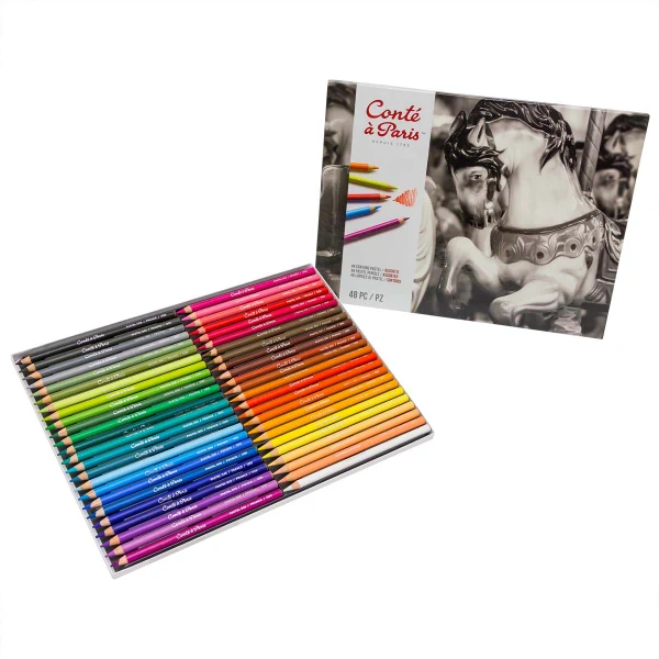 Conté - Pastel Pencils - 48 Assorted - Metal Boxes