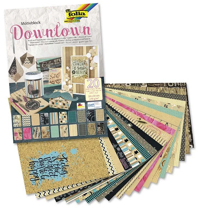 Folia Downtown Creative Paper, 24 x 34 cm, 20 Sheets