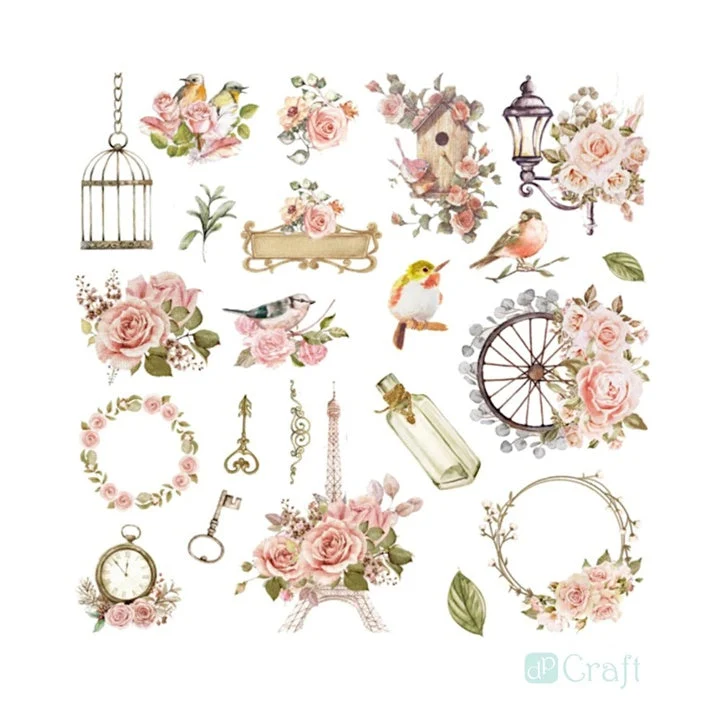 Love Paris Paper Die-Cuts – Set of 44